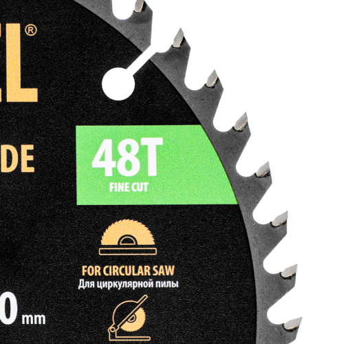 Пильный диск по дереву ф190 х 30 мм, 48 зубьев, тонкий Denzel купить в Москве с доставкой по всей России | ProtosMarket.ru