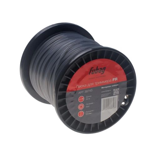 Триммерная леска FUBAG сечение круглое L 90 м * 2,4 мм купить в Москве с доставкой по всей России | ProtosMarket.ru