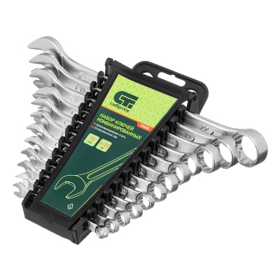 Набор ключей комбинированных, 6-22 мм, CrV, 12 шт Сибртех купить в Москве с доставкой по всей России | ProtosMarket.ru