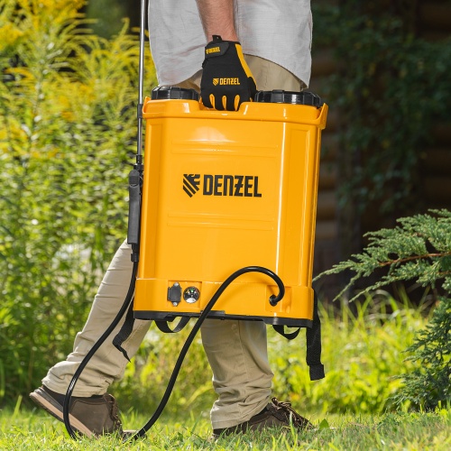 Опрыскиватель ранцевый аккумуляторный D-16LA, 16 л, 12 В, 8 Ач// Denzel купить в Москве с доставкой по всей России | ProtosMarket.ru