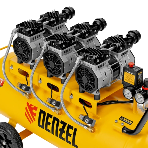 Компрессор безмасляный, малошумный DLS 1800/100,1800 Вт, 3x600, 100 л, 345 л/мин Denzel купить в Москве с доставкой по всей России | ProtosMarket.ru