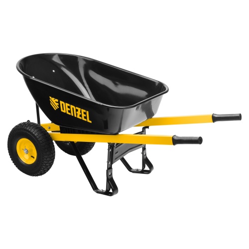 Тачка строительная, усиленная, объем 140 л, 250 кг, двухколесная, колесо 15х6.00-6// Denzel купить в Москве с доставкой по всей России | ProtosMarket.ru
