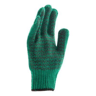 Перчатки трикотажные усиленные, гелевое ПВХ-покрытие, 7 класс, зеленые Сибртех купить в Москве с доставкой по всей России | ProtosMarket.ru