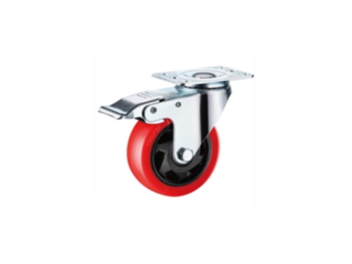 Колесо поворотное усиленное полиуретан SCBM 93 75 мм с тормозом купить в Москве с доставкой по всей России | ProtosMarket.ru