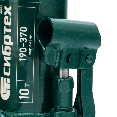 Домкрат гидравлический бутылочный, 10 т, 190-370 мм Сибртех купить в Москве с доставкой по всей России | ProtosMarket.ru