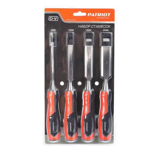 Набор стамесок PATRIOT CHP-S4, CrV, 4 шт:  6, 12, 19, 25мм купить в Москве с доставкой по всей России | ProtosMarket.ru