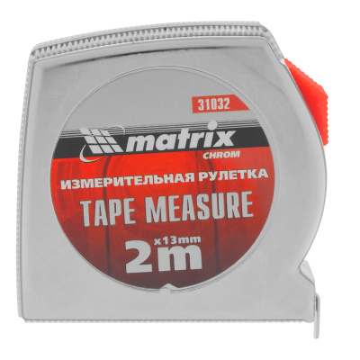 Рулетка Chrom,2 м x 13 мм,хромированный корпус Matrix купить в Москве с доставкой по всей России | ProtosMarket.ru