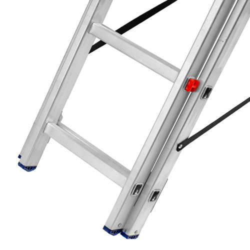 Лестница, 3 х 8 ступеней, алюминиевая, трехсекционная, Сибртех купить в Москве с доставкой по всей России | ProtosMarket.ru
