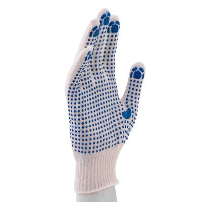 Перчатки х/б, ПВХ покрытие, "Точка", 10 класс купить в Москве с доставкой по всей России | ProtosMarket.ru