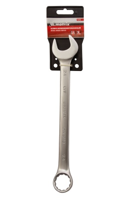 Ключ комбинированный, 24 мм, CrV, матовый хром Matrix купить в Москве с доставкой по всей России | ProtosMarket.ru