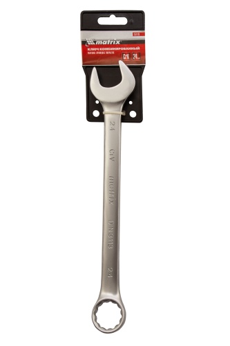 Ключ комбинированный, 24 мм, CrV, матовый хром Matrix купить в Москве с доставкой по всей России | ProtosMarket.ru