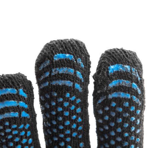 Перчатки хлопкоэфирные плюшевые, ПВХ "Точка", 7 кл, 55 гр Сибртех купить в Москве с доставкой по всей России | ProtosMarket.ru