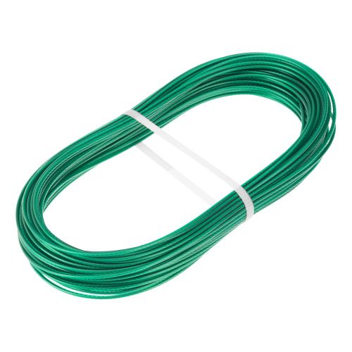 Трос металлополимерный зеленый ПР-2.0, толщина 2.0 мм, моток 20 метров Сибртех купить в Москве с доставкой по всей России | ProtosMarket.ru