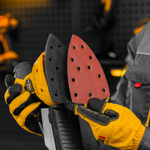 Треугольник абразивный на ворc. подложке под "липучку", перф., P 600, 150х150х100 мм, 5 шт. Denzel купить в Москве с доставкой по всей России | ProtosMarket.ru