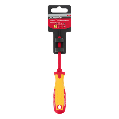 Отвертка Insulated, SL3 x 80 мм, CrMo, до 1000 В, двухкомпонентная рукоятка Matrix Professional по ценам производителя в Москве с доставкой по всей России