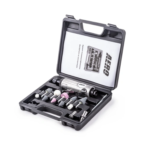 Прямая пневмошлифмашина с набором 15 предметов AERO купить в Москве с доставкой по всей России | ProtosMarket.ru