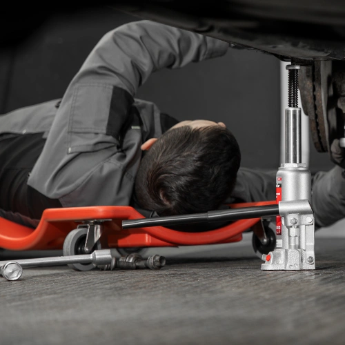 Домкрат гидравлический бутылочный, 4 т, высота подъема 194-372 мм, в пластиковый кейсе Matrix купить в Москве с доставкой по всей России | ProtosMarket.ru