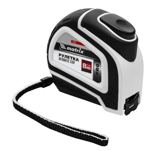 Рулетка Autostop,8 м х 25 мм,двухкомпонентный корпус,автоматическая фиксация,Pro Matrix купить в Москве с доставкой по всей России | ProtosMarket.ru