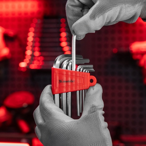 Набор ключей имбусовых HEX, 1.5-10 мм, CrV, 9 шт, коротких, с сатиновым покрытием Matrix купить в Москве с доставкой по всей России | ProtosMarket.ru