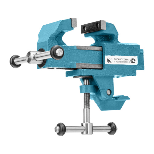 Тиски слесарные, 63 мм, крепление для стола, винтовой зажим (Глазов) купить в Москве с доставкой по всей России | ProtosMarket.ru