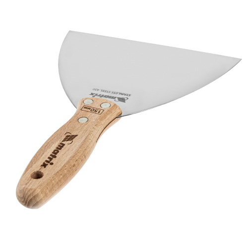 Шпательная лопатка из нержавеющей стали, 150 мм, буковая рукоятка, EFP Matrix купить в Москве с доставкой по всей России | ProtosMarket.ru