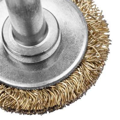 Щетка для дрели, 30 мм, плоская со шпилькой, латунированная витая проволока Matrix купить в Москве с доставкой по всей России | ProtosMarket.ru