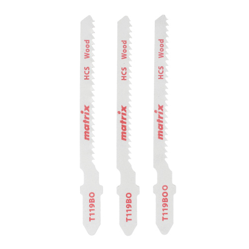 Полотна для электролобзика  по дереву, 3 шт, T119BO, 50 x 2 мм, HCS, фигур. рез Matrix купить в Москве с доставкой по всей России | ProtosMarket.ru