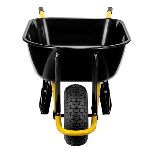 Тачка строительная, усиленная, объем 130 л, 230 кг, колесо 15х6.00-6 Denzel купить в Москве с доставкой по всей России | ProtosMarket.ru