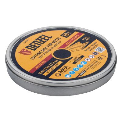 Круг отрезной по металлу, 125 х 1,0 х 22,2 мм, WA60TBF, в метал.банке, 10 шт. Denzel купить в Москве с доставкой по всей России | ProtosMarket.ru