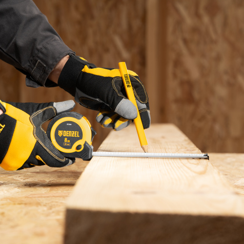 Рулетка 8м х 25мм, двухкомп. корпус, кнопка-пауза Denzel купить в Москве с доставкой по всей России | ProtosMarket.ru